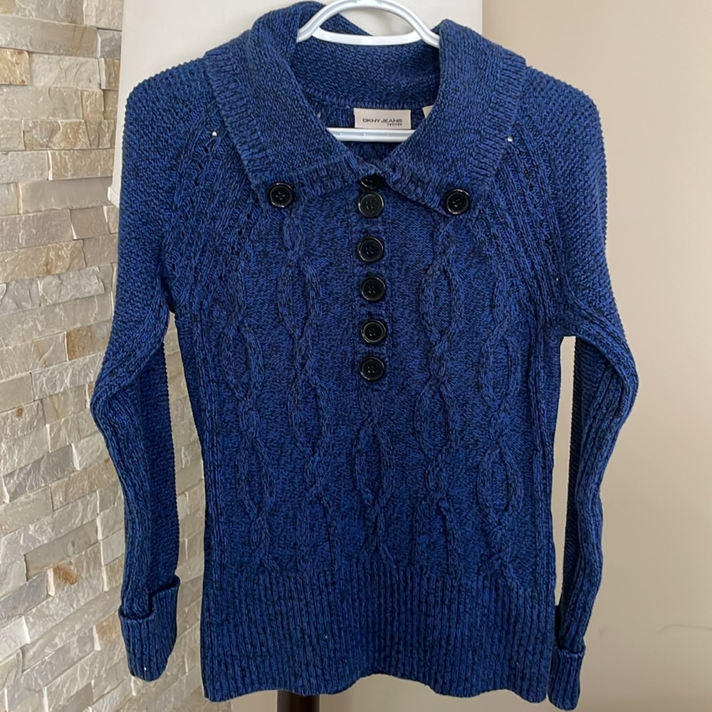 DKNY Jeans Blue Knit Sweater